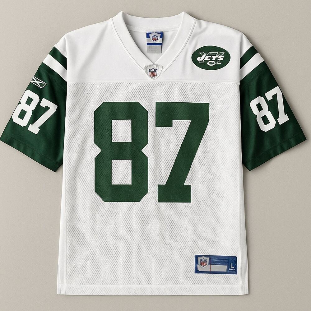 Vintage NY Jets Laveranues Coles #87 Reebok Jersey XL